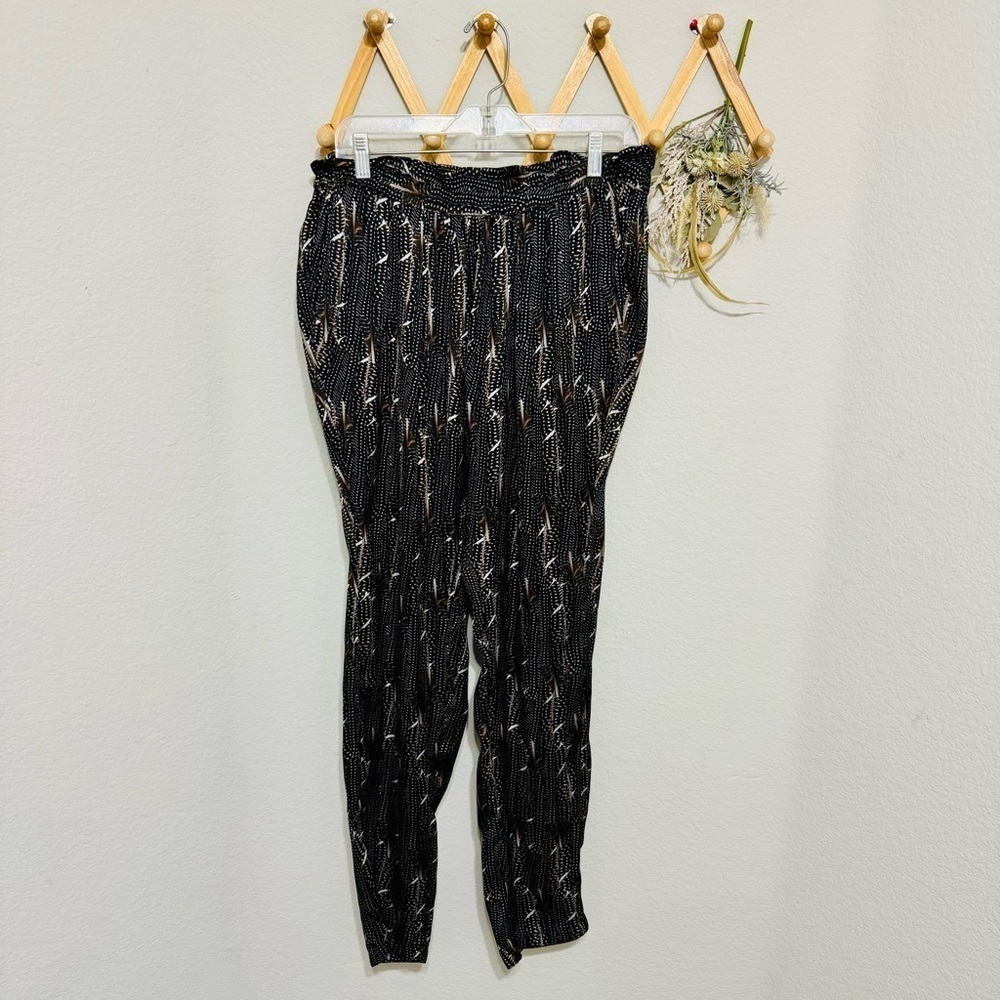 Isabel Marant Black Printed Wide Leg Pants - Size 3